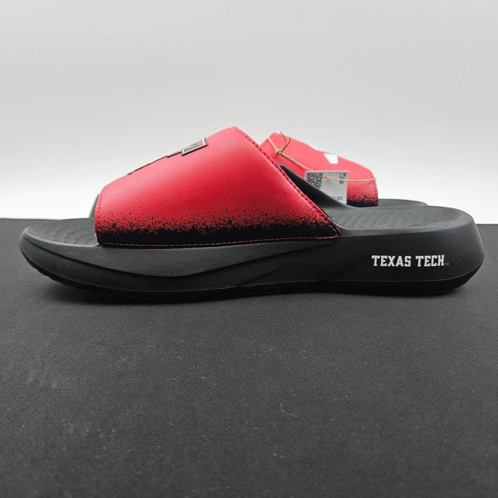 Adidas Lightblaze Slide Texas Tech Red Raiders Mens 13 Red Black Sandals New
